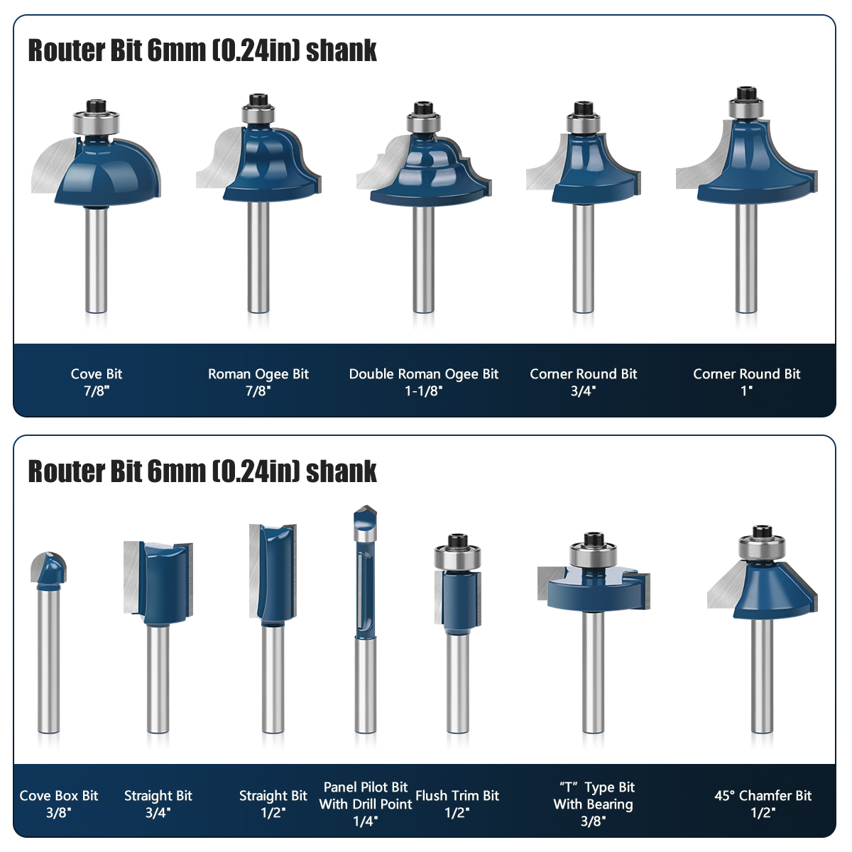 Juego de brocas para enrutador - End Mill Set reseña y precio