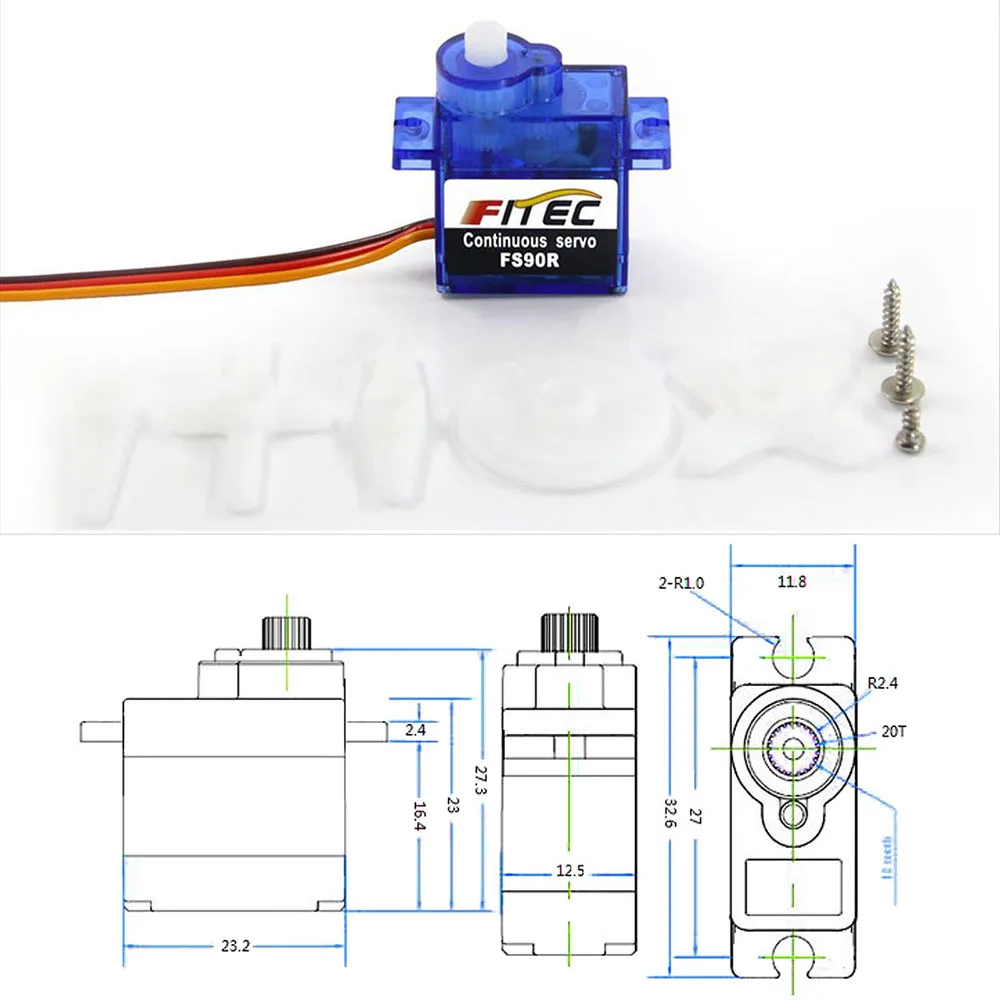 Feetech Mini FS90R Micro Servo - Servo 9G reseña y precio