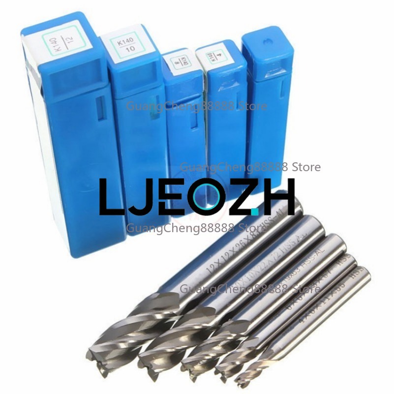 Juego de 5 fresas de acero HSS - End Mill Set reseña y precio