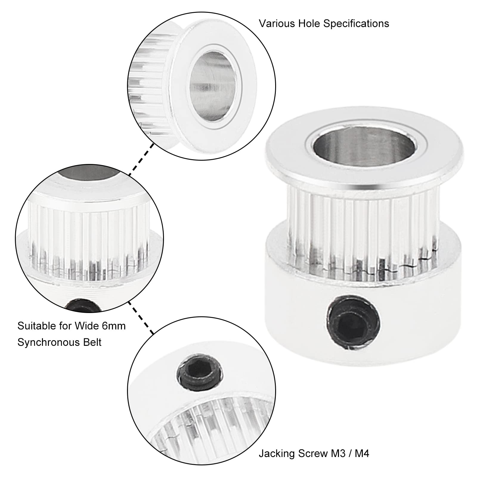 2/5 Uds GT2 polea 20 dientes 5 - Aluminium Profile 2020 reseña y precio
